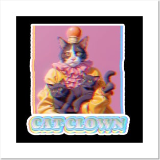 Cat Clown,Cat Joker,Cat Miaw Lover Posters and Art